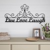 Hastings Home Metal Cutout, Live Laugh Love Decorative Wall Sign 3D Word Art Décor, Modern Rustic Farmhouse 727672ROB